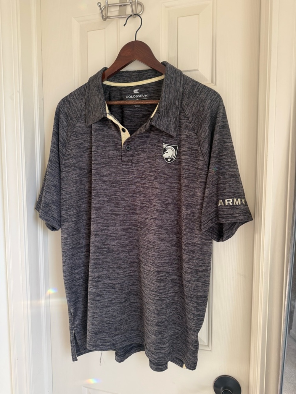 Men's Heather Army Gray Polo
